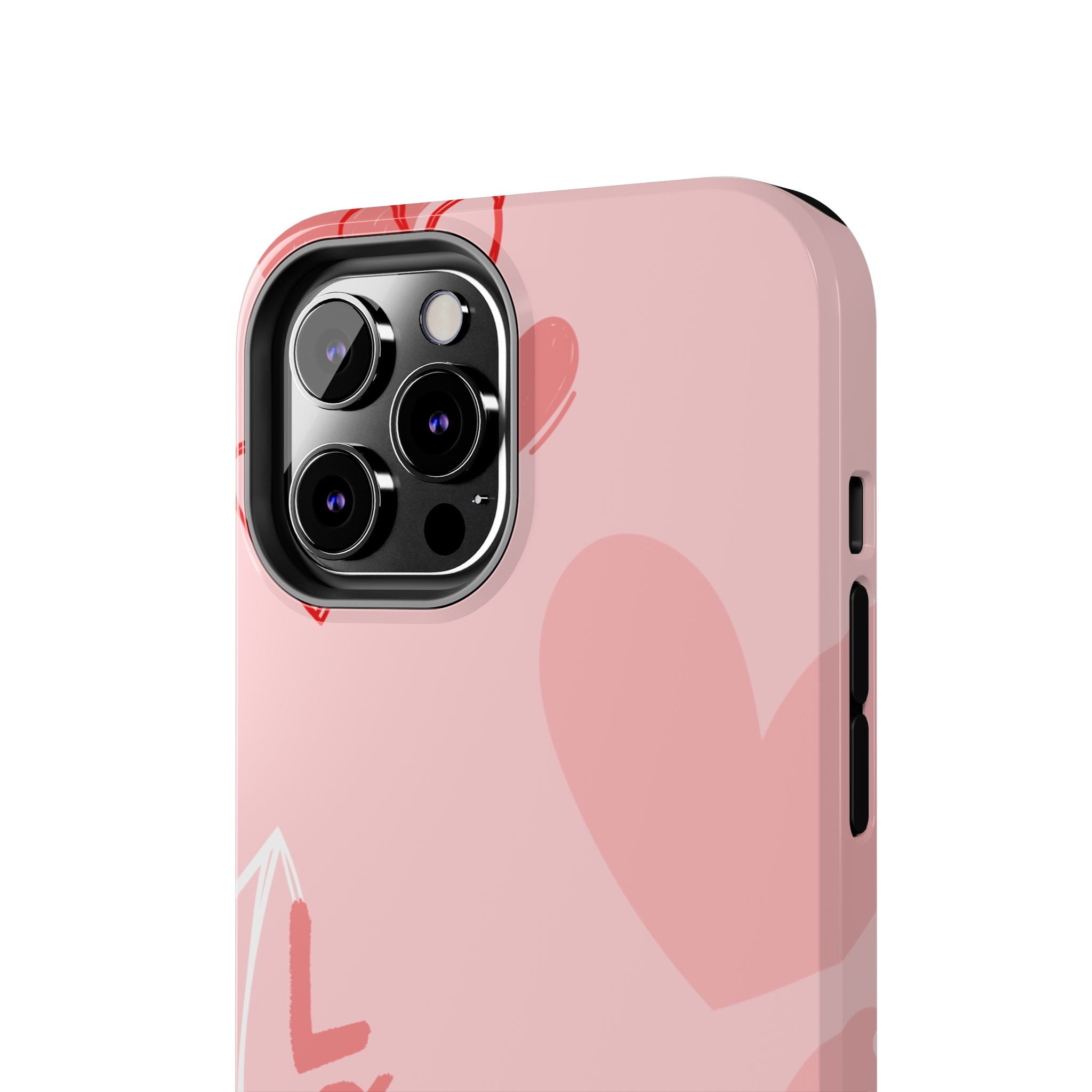 Pink Heart 'LOVE' Tough Phone Case — Protective Romantic Phone Cover