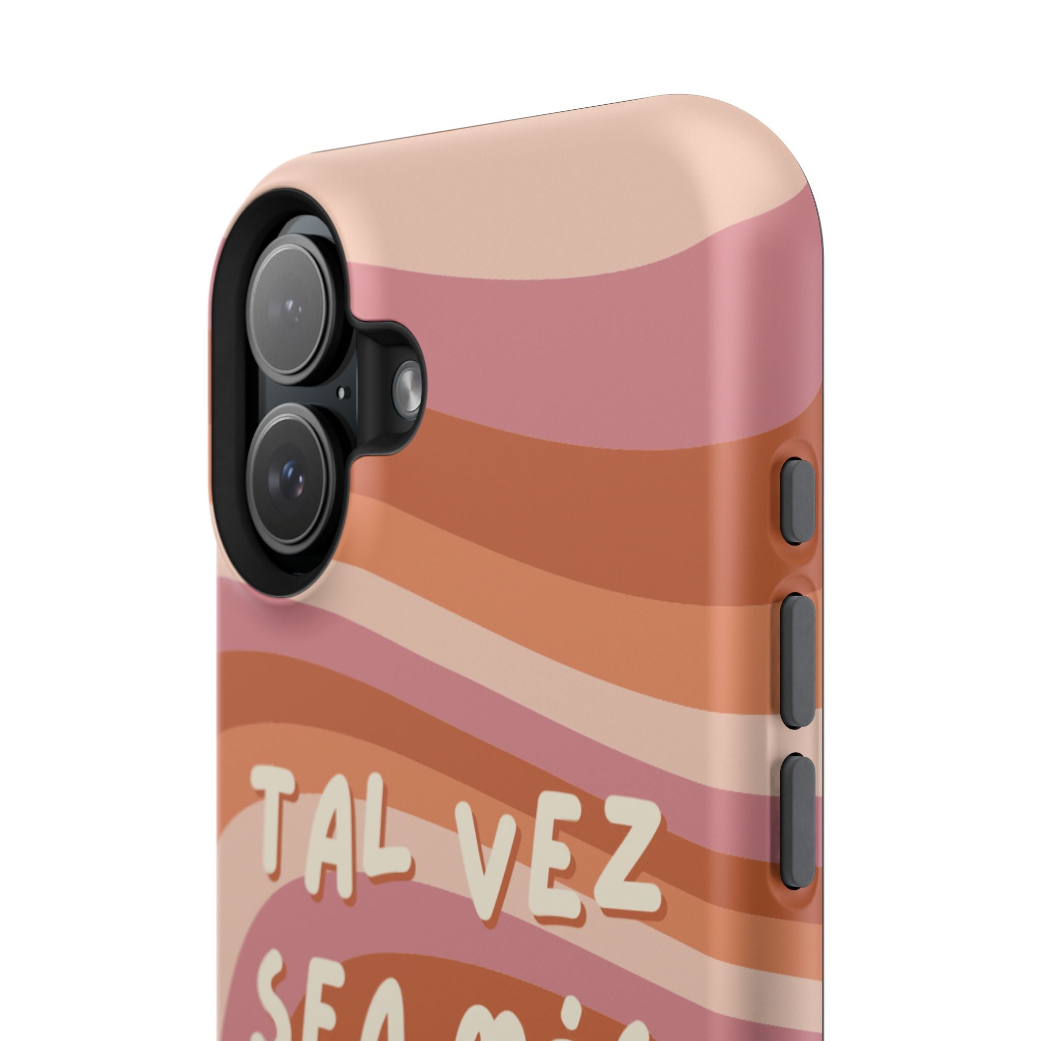 Impact-Resistant Case — "Tal vez sea más fácil de lo que crees" Retro Waves Phone Cover