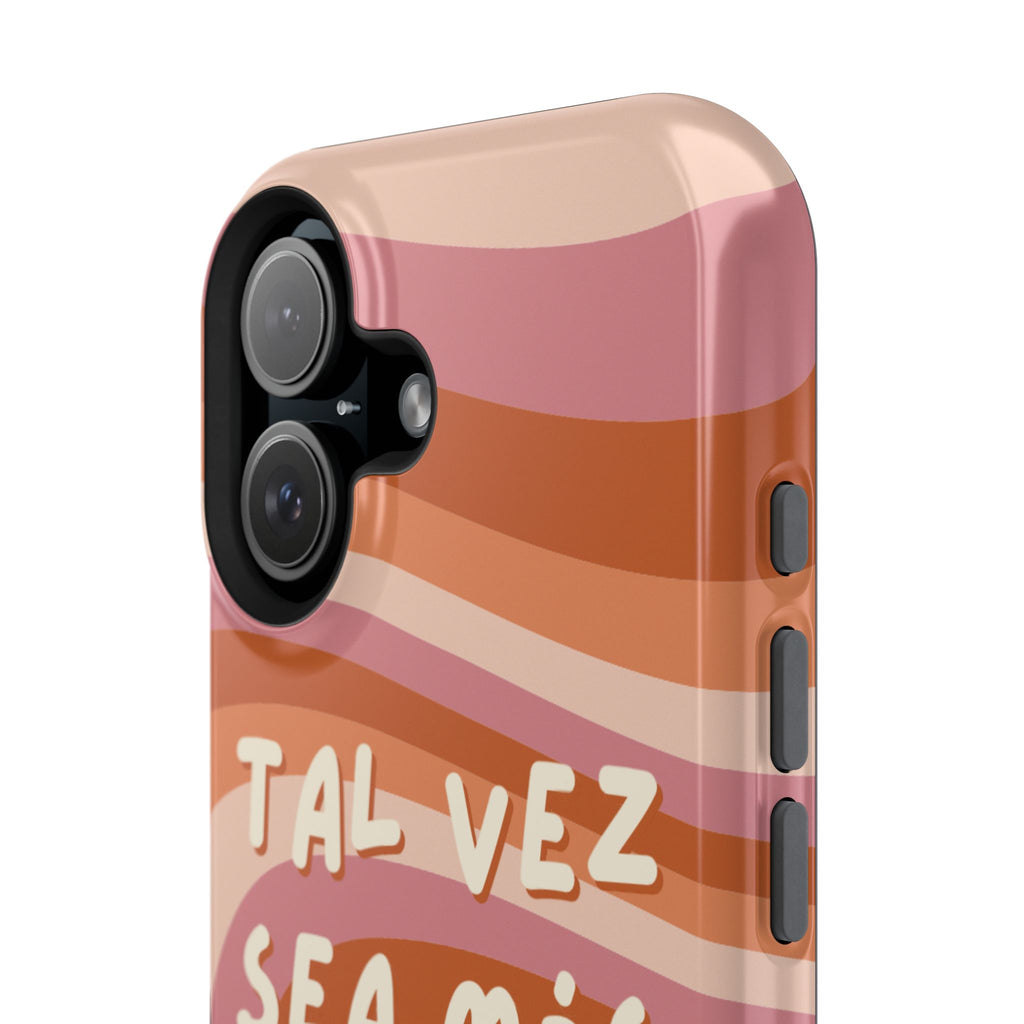 Impact-Resistant Case — "Tal vez sea más fácil de lo que crees" Retro Waves Phone Cover