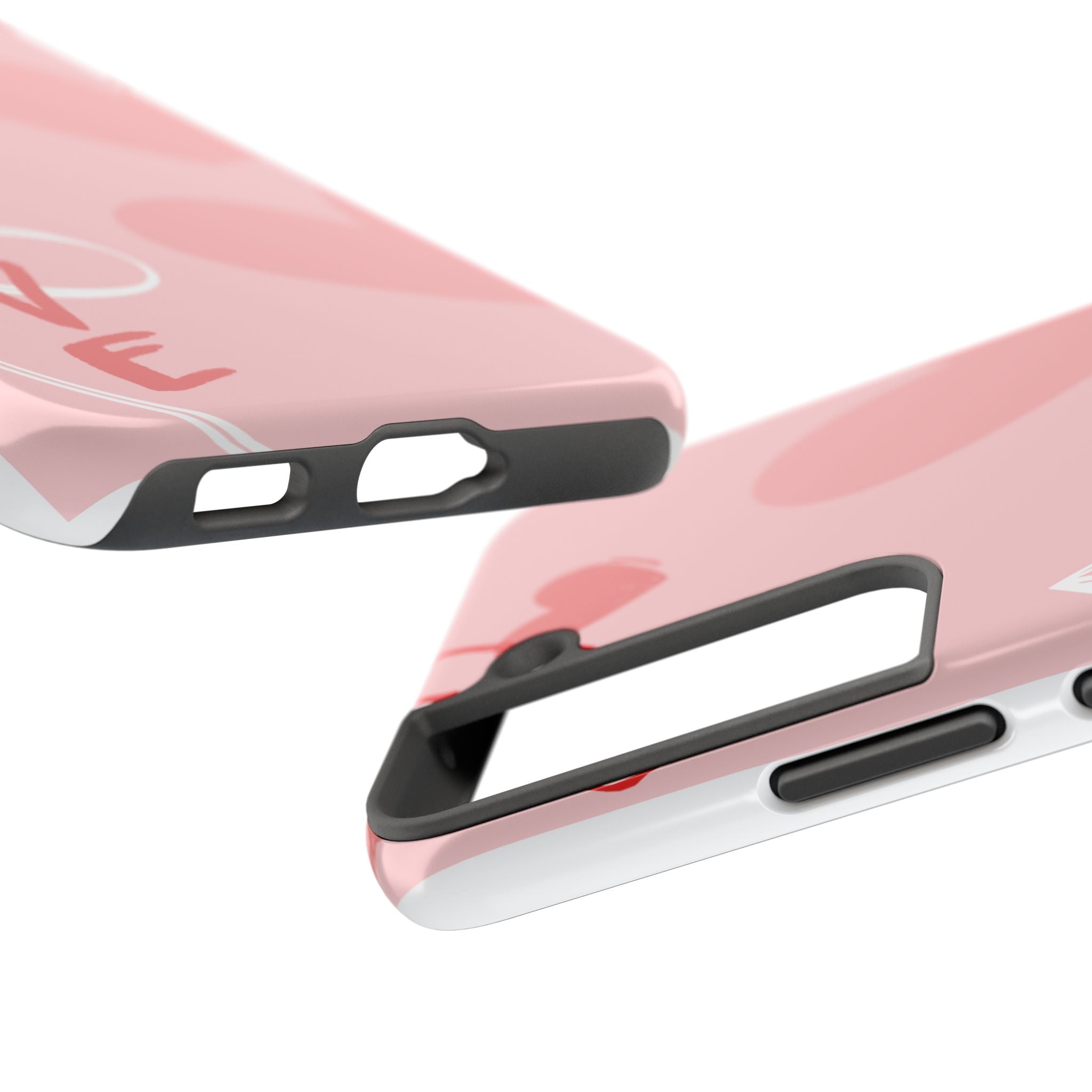 Pink Heart 'LOVE' Tough Phone Case — Protective Romantic Phone Cover