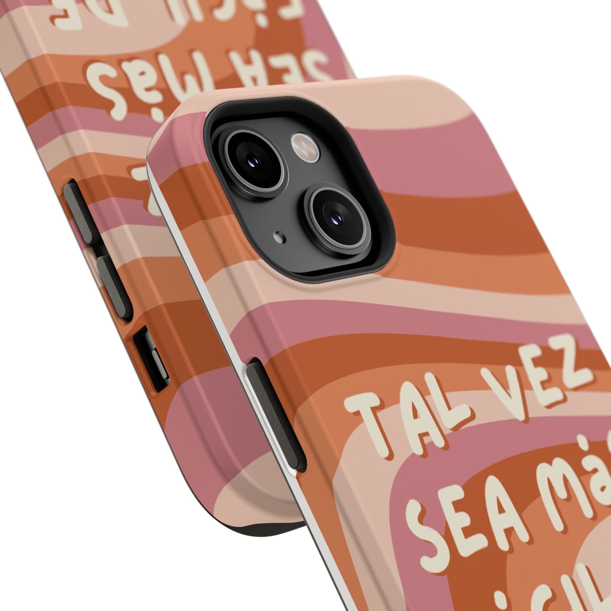 Impact-Resistant Case — "Tal vez sea más fácil de lo que crees" Retro Waves Phone Cover
