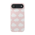 Pink Cloud Pattern Phone Case — Cute Pastel Protective Snap Case