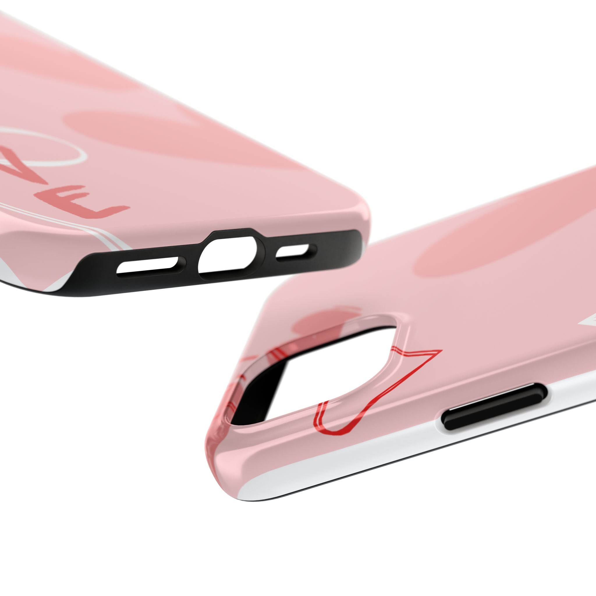 Pink Heart 'LOVE' Tough Phone Case — Protective Romantic Phone Cover