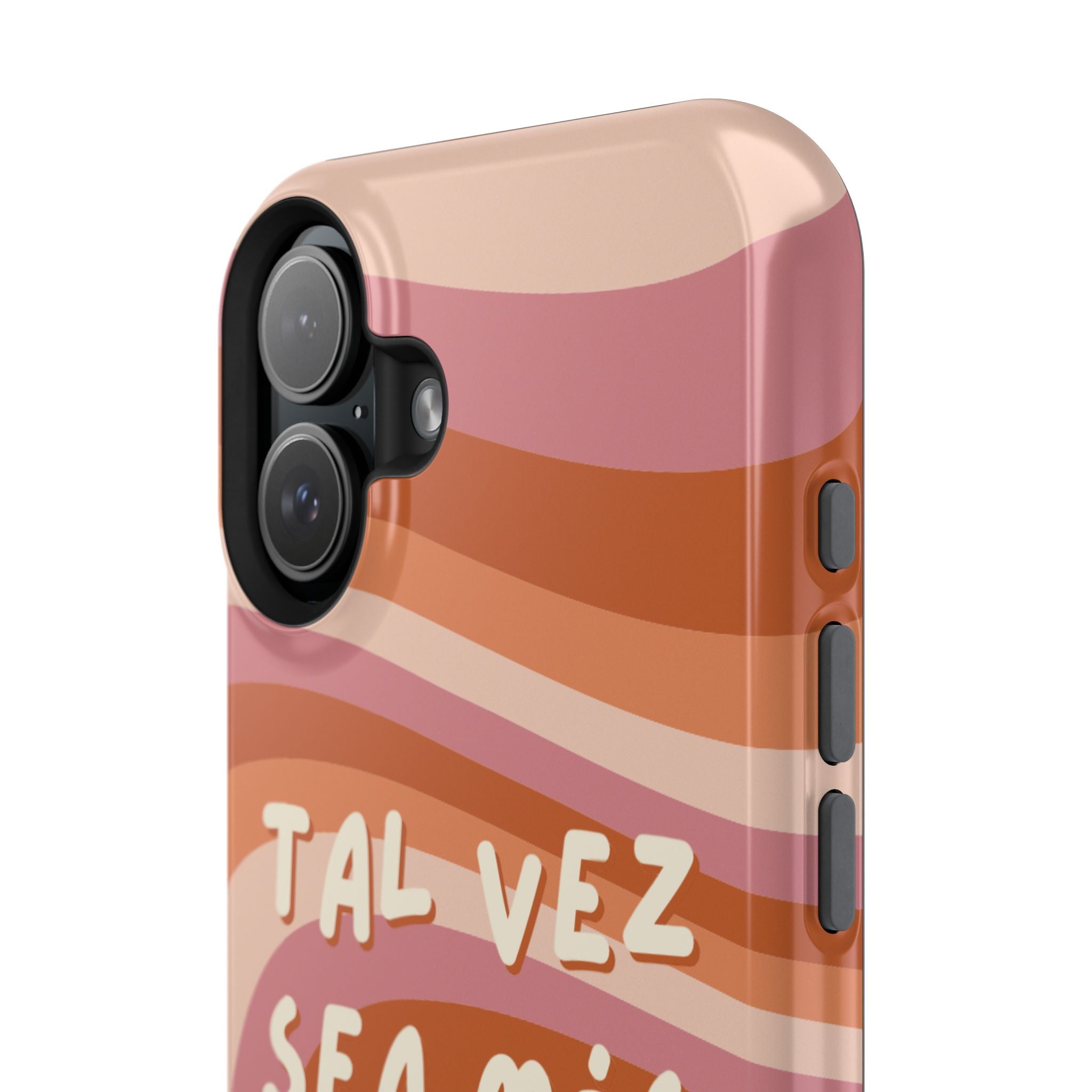 Impact-Resistant Case — "Tal vez sea más fácil de lo que crees" Retro Waves Phone Cover