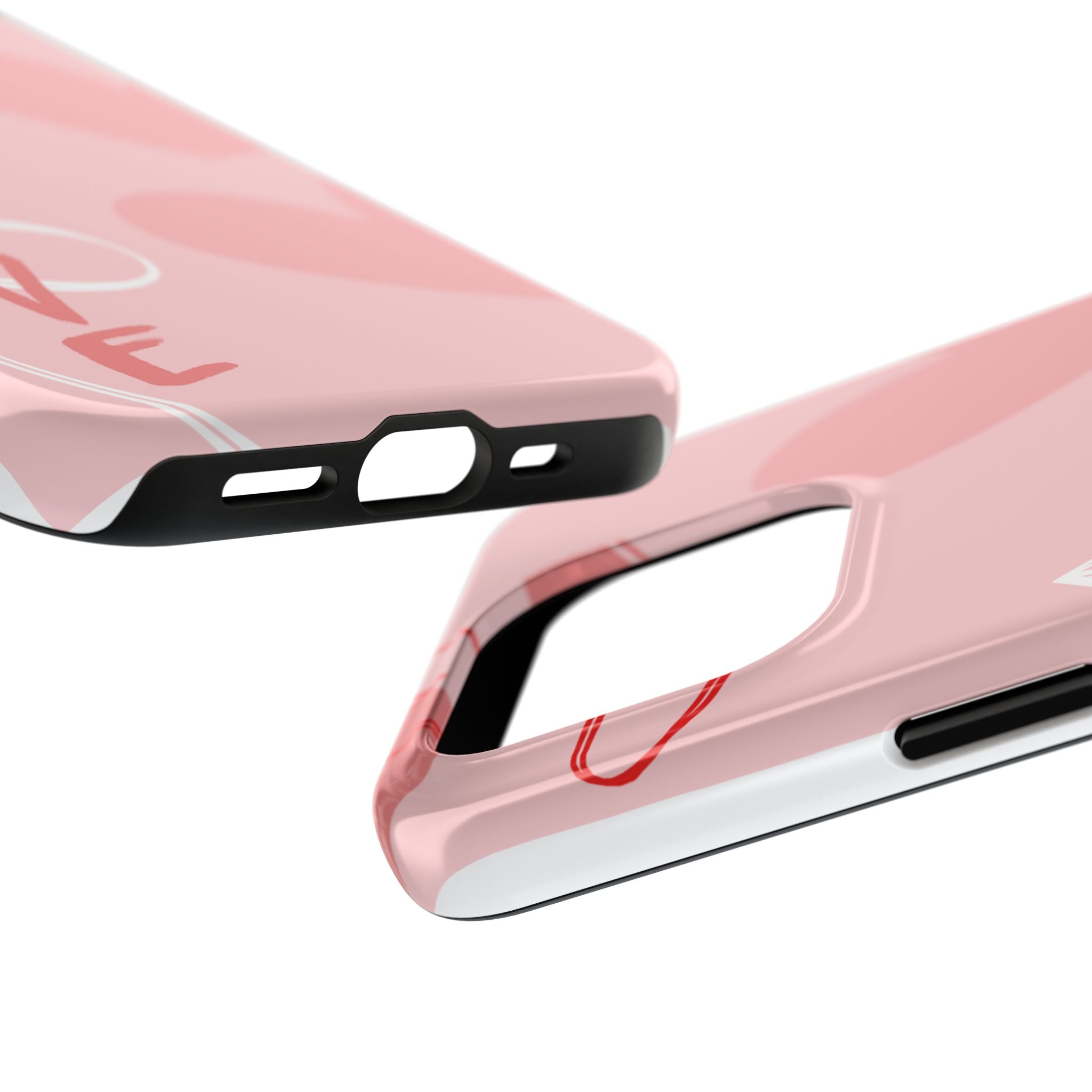 Pink Heart 'LOVE' Tough Phone Case — Protective Romantic Phone Cover