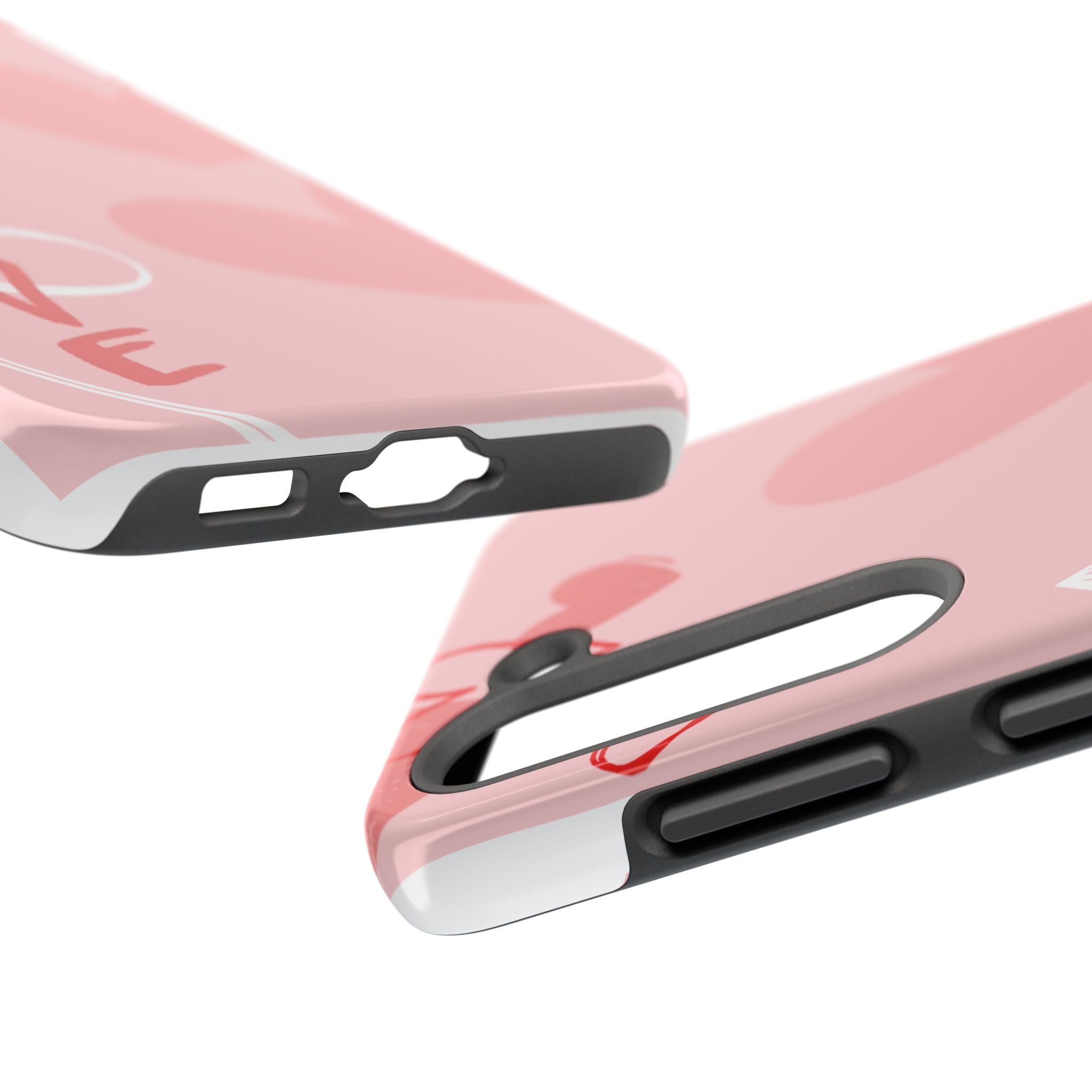 Pink Heart 'LOVE' Tough Phone Case — Protective Romantic Phone Cover