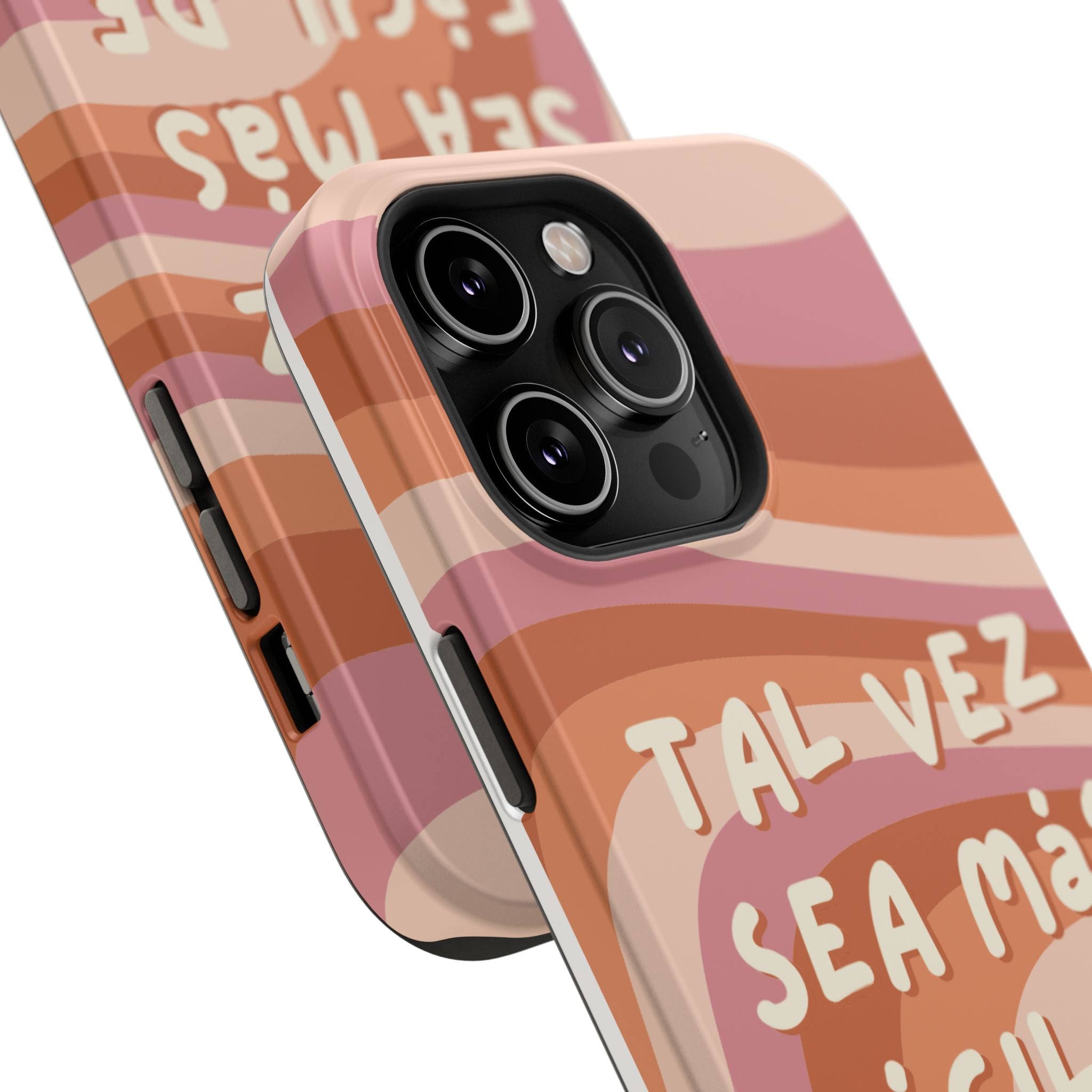 Impact-Resistant Case — "Tal vez sea más fácil de lo que crees" Retro Waves Phone Cover