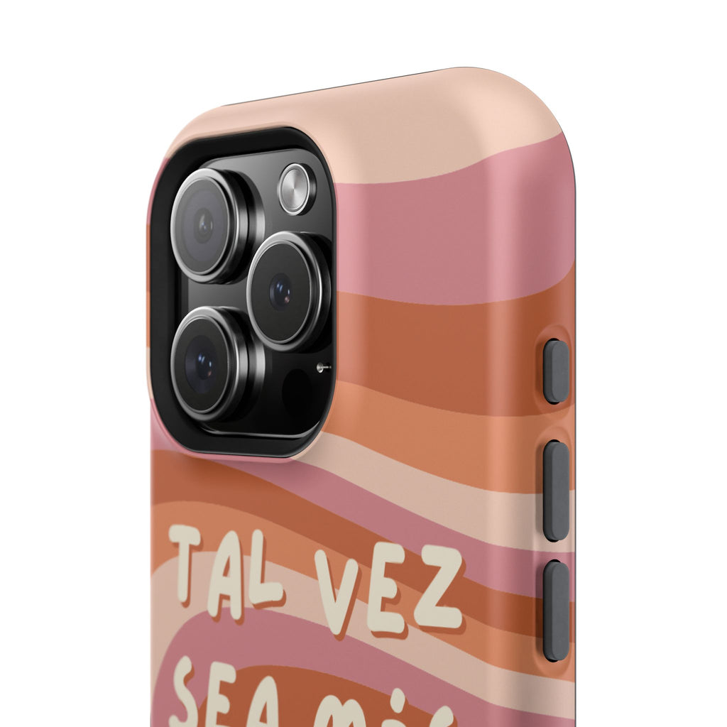 Impact-Resistant Case — "Tal vez sea más fácil de lo que crees" Retro Waves Phone Cover