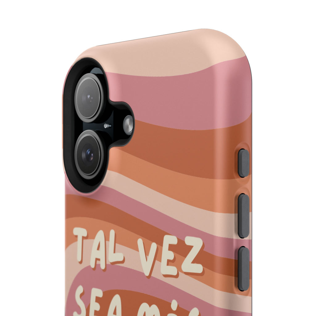Impact-Resistant Case — "Tal vez sea más fácil de lo que crees" Retro Waves Phone Cover